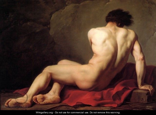 Male Nude Known As Patroclus - Jacques Louis David