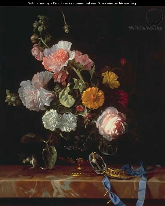 Vanitas Flower Still Life - Willem Van Aelst