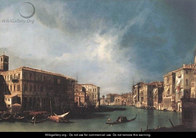 The Grand Canal From Rialto Toward The North - (Giovanni Antonio Canal) Canaletto