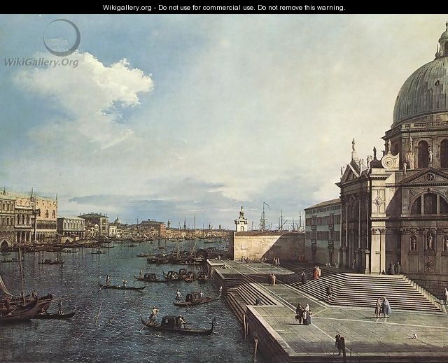 The Grand Canal At The Salute Church - (Giovanni Antonio Canal) Canaletto
