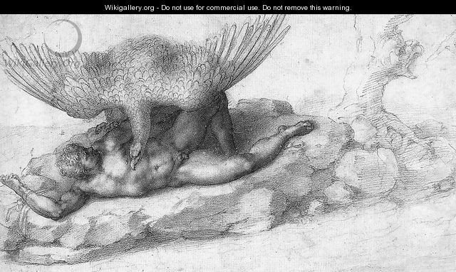 Tityus c. 1533 - Michelangelo Buonarroti