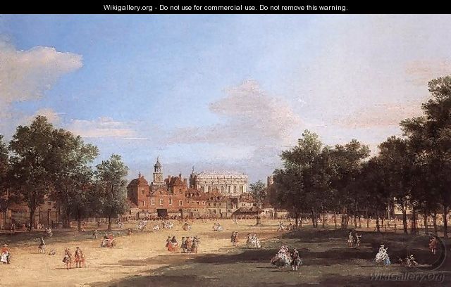 London The Old Horse Guards And Banqueting Hall From St James S Park - (Giovanni Antonio Canal) Canaletto