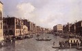 Grand Canal Looking South East From The Campo Santa Sophia To The Rialto Bridge - (Giovanni Antonio Canal) Canaletto