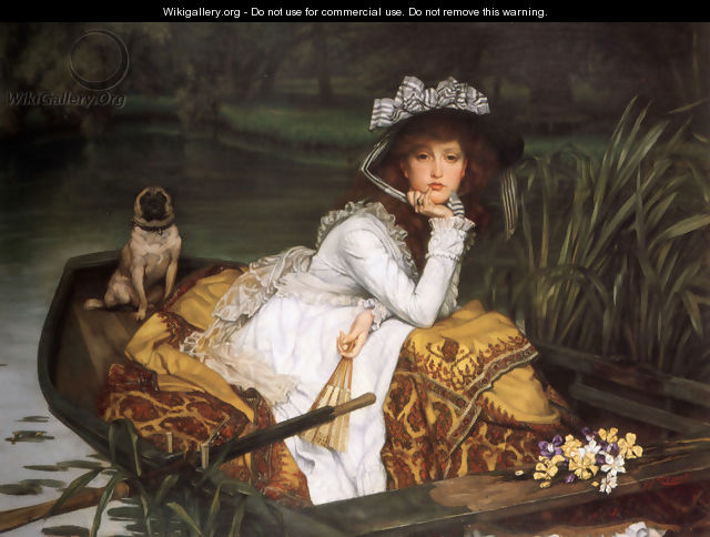 Young Lady In A Boat - James Jacques Joseph Tissot