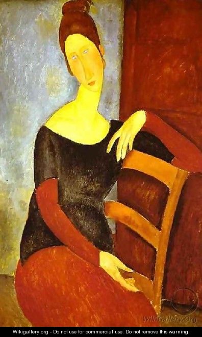 Portrait Of Jeanne Hebuterne Common Law Wife Of Amedeo Modigliani Ii - Amedeo Modigliani