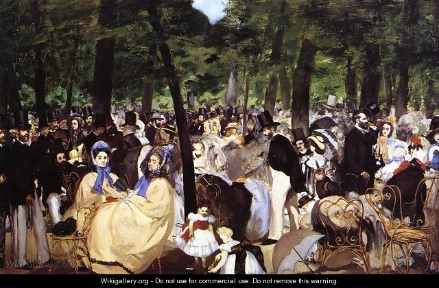 Music In The Tuileries Gardens - Edouard Manet