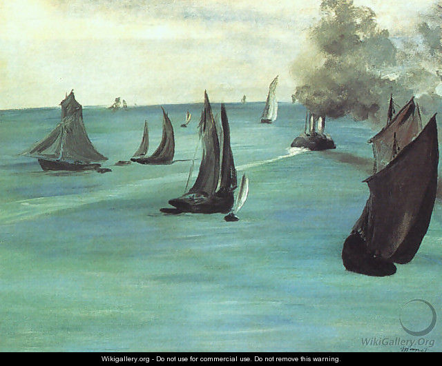 The Beach at Sainte-Adresse 1867 - Edouard Manet