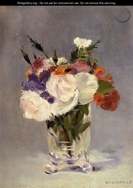 Flowers In A Crystal Vase I - Edouard Manet