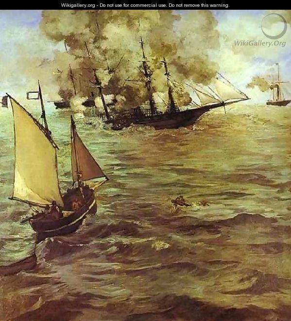 The Battle Of The Kearsarge And The Alabama - Edouard Manet