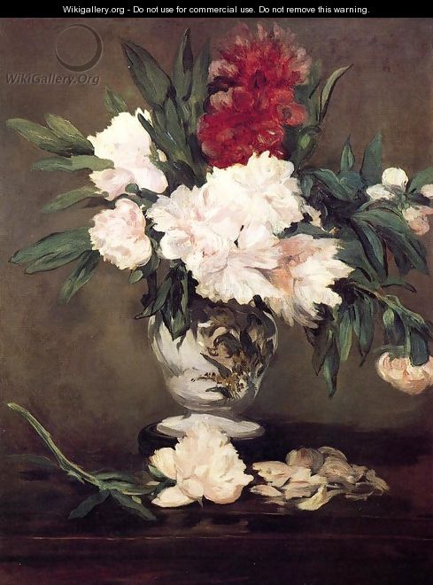 Peonies In A Vase - Edouard Manet