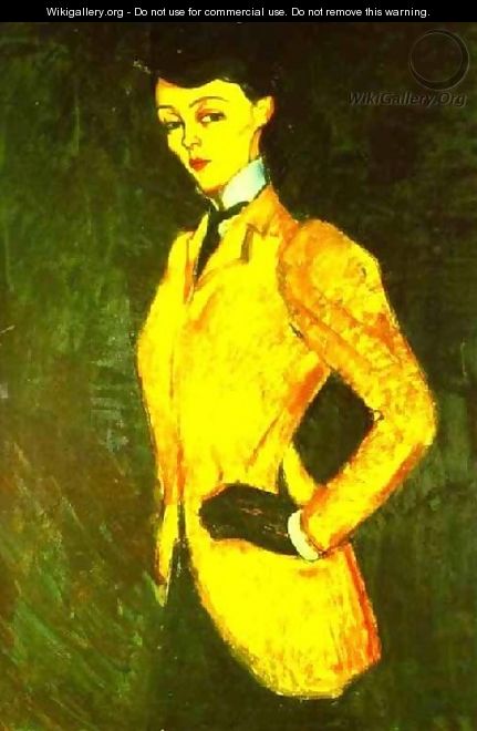Woman In Yellow Jacket The AmazonWoman In Yellow Jacket The Amazon - Amedeo Modigliani