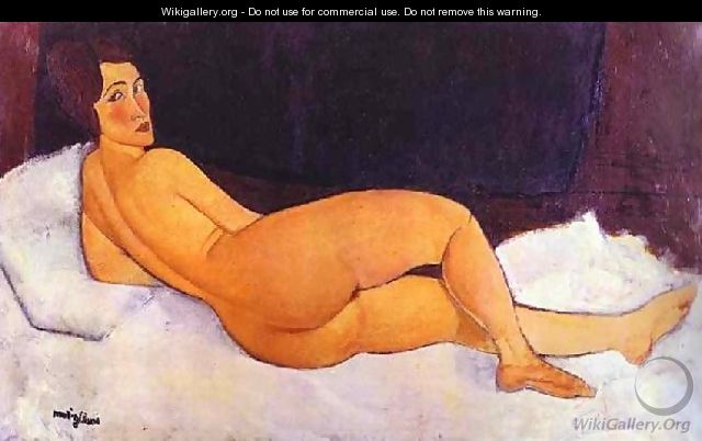Nude Looking Over Her Right Shoulder - Amedeo Modigliani