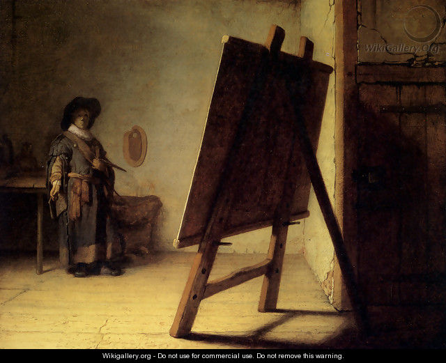 The Artist in his Studio 1626-28 - Rembrandt Van Rijn