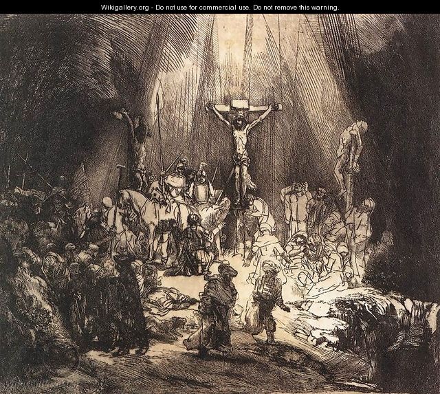 The Three Crosses (second state) 1653 - Rembrandt Van Rijn
