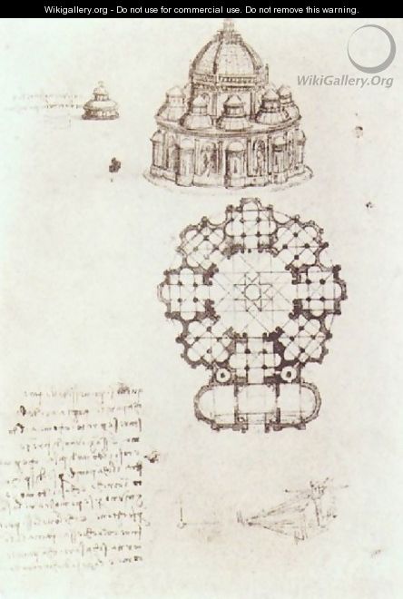 Study Of A Central Church - Leonardo Da Vinci