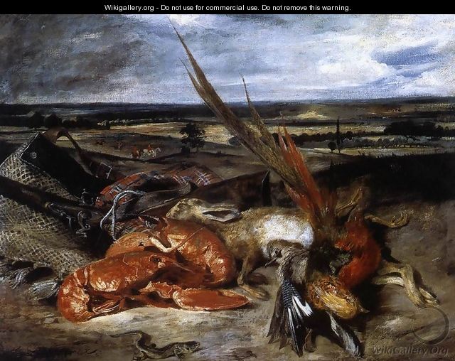Still-Life with Lobster 1826-27 - Eugene Delacroix