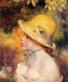 Young Girl In A Straw Hat2 - Pierre Auguste Renoir