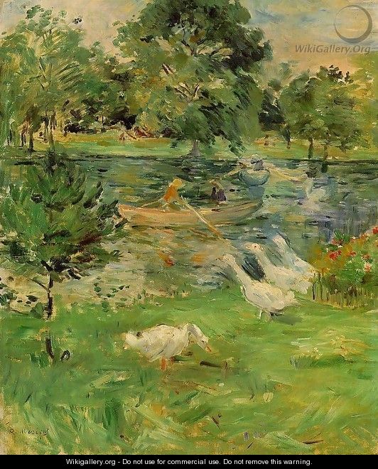 Girl in a Boat, with Geese 1889 - Berthe Morisot