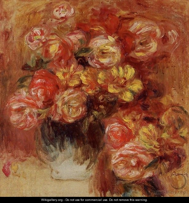 Vase Of Roses - Pierre Auguste Renoir