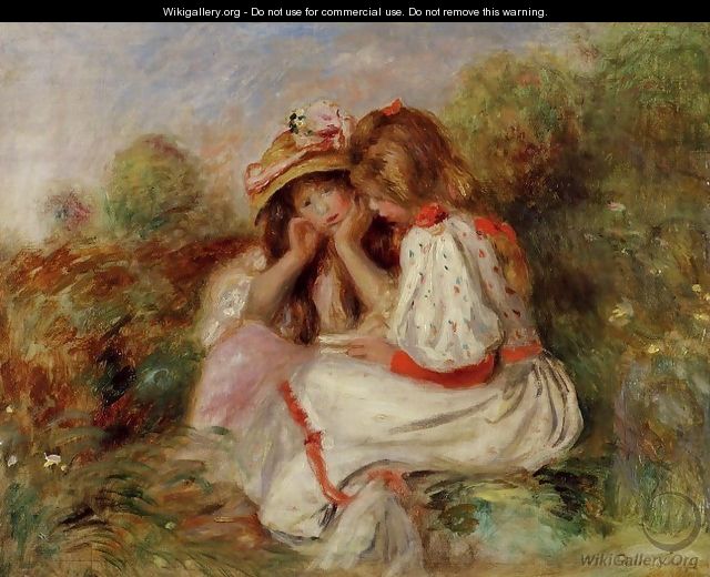 Two Little Girls - Pierre Auguste Renoir