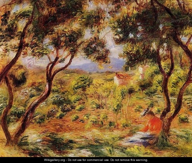 The Vineyards Of Cagnes - Pierre Auguste Renoir