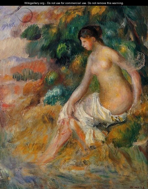Nude In The Greenery - Pierre Auguste Renoir