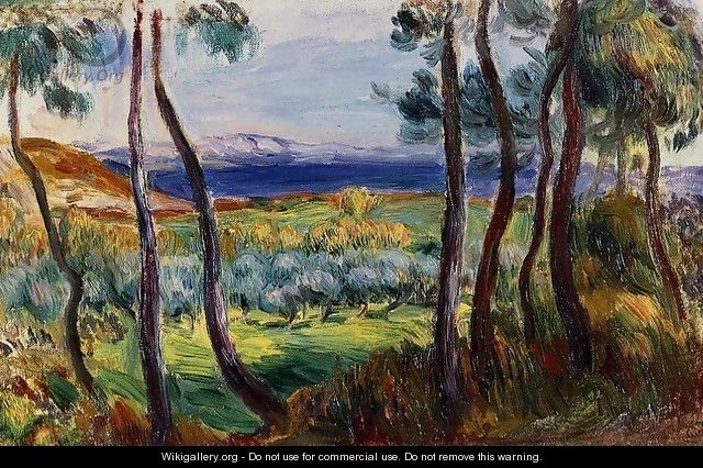 Pines In The Vicinity Of Cagnes - Pierre Auguste Renoir