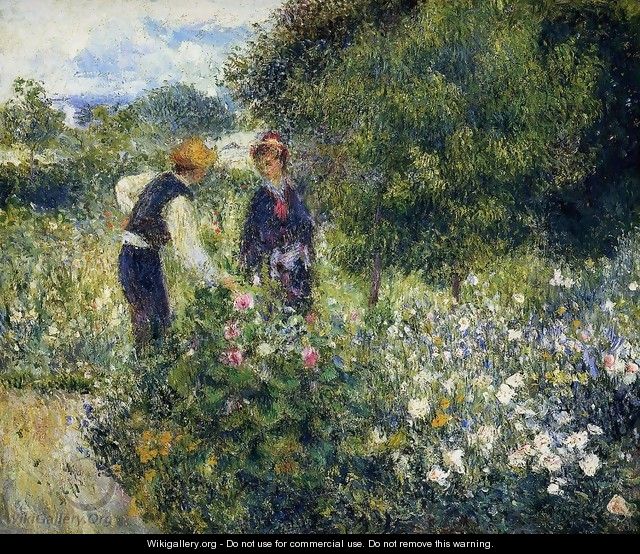 Picking Flowers - Pierre Auguste Renoir
