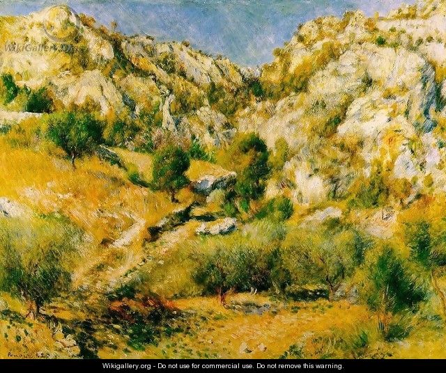 Rocky Craggs At L Estaque - Pierre Auguste Renoir