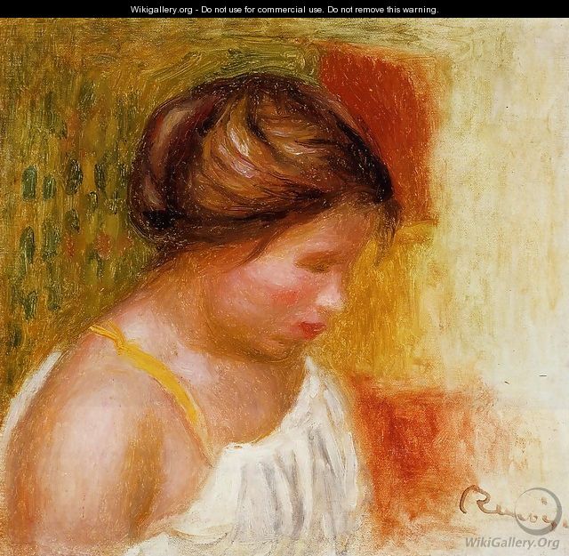 Gabrielle In A Chemise - Pierre Auguste Renoir