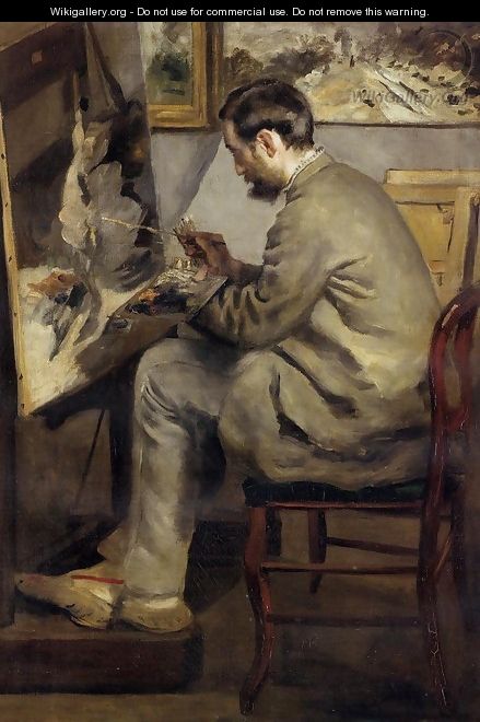 Frederic Bazille Painting The Heron - Pierre Auguste Renoir