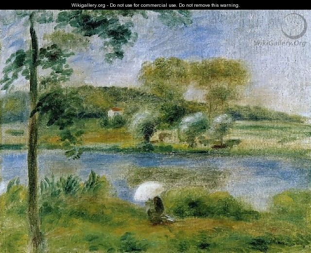 Landscape Banks Of The River - Pierre Auguste Renoir