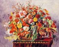 Basket Of Flowers - Pierre Auguste Renoir