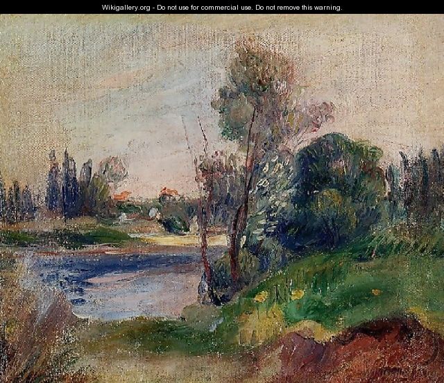 Banks Of The River - Pierre Auguste Renoir