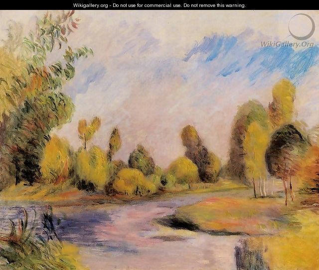 Banks Of A River - Pierre Auguste Renoir