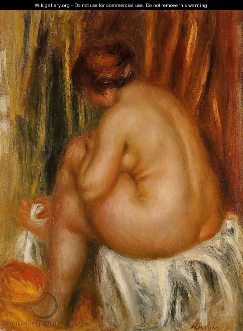 After Bathing (nude Study) - Pierre Auguste Renoir