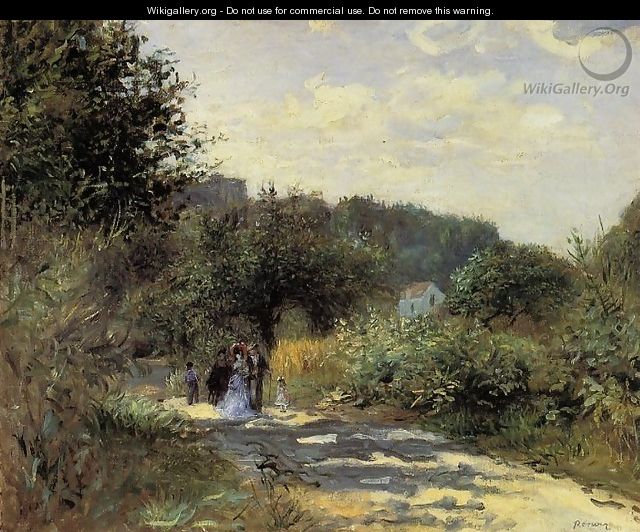 A Road In Louveciennes - Pierre Auguste Renoir