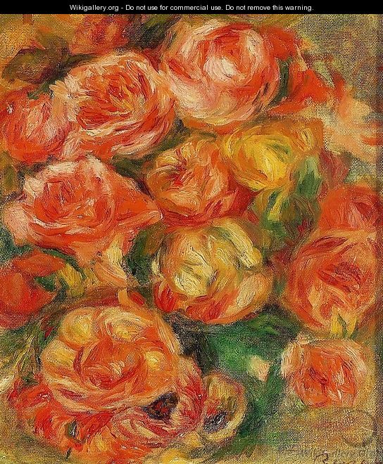 A Bowlful Of Roses - Pierre Auguste Renoir