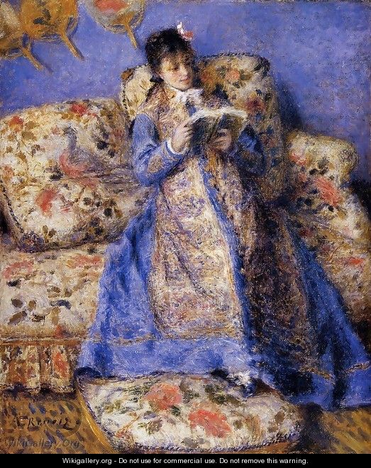 Camille Monet Reading - Pierre Auguste Renoir