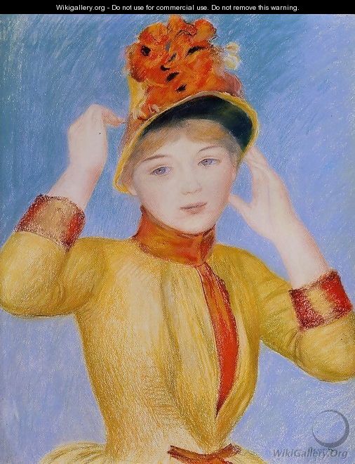 Bust Of A Woman Aka Yellow Dress - Pierre Auguste Renoir