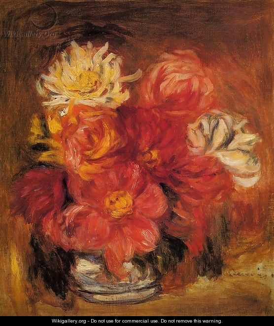 Dahlias - Pierre Auguste Renoir