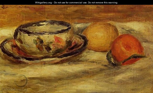 Cup Lemon And Tomato - Pierre Auguste Renoir