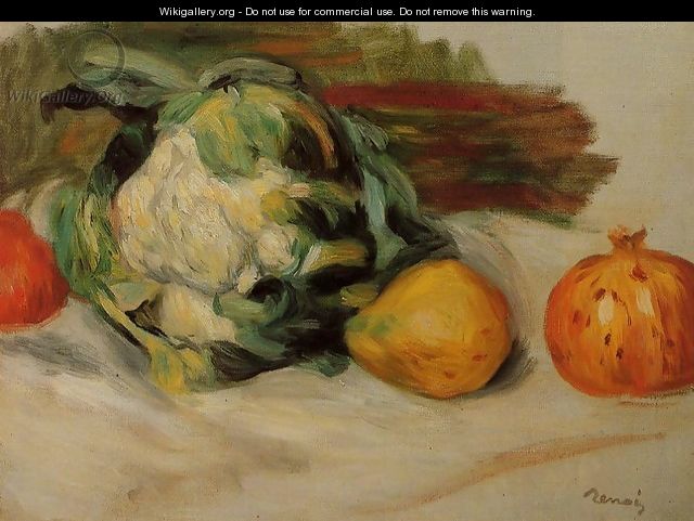 Cauliflower And Pomegranates - Pierre Auguste Renoir