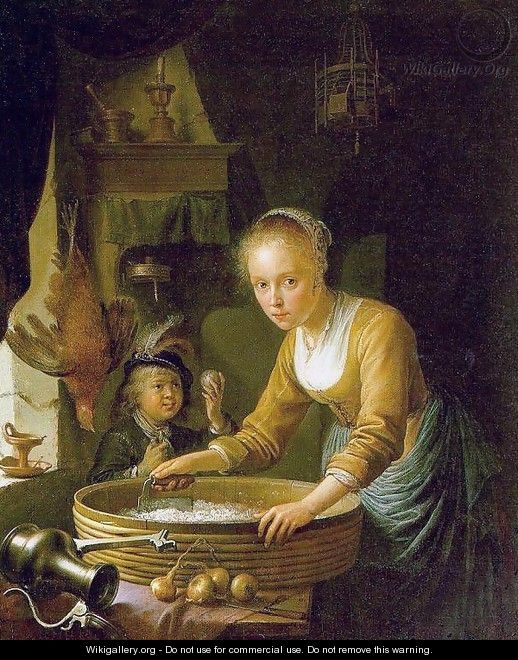 Girl Chopping Onions - Gerrit Dou
