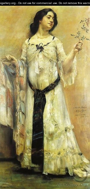 Portrait Of Charlotte Berend In A White Dress - Lovis (Franz Heinrich Louis) Corinth