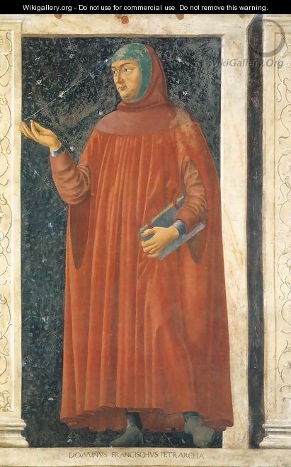 Famous Persons Francesco Petrarca 1450 - Andrea Del Castagno