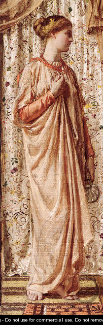 Standing Female Figure Holding A Vase - Albert Joseph Moore