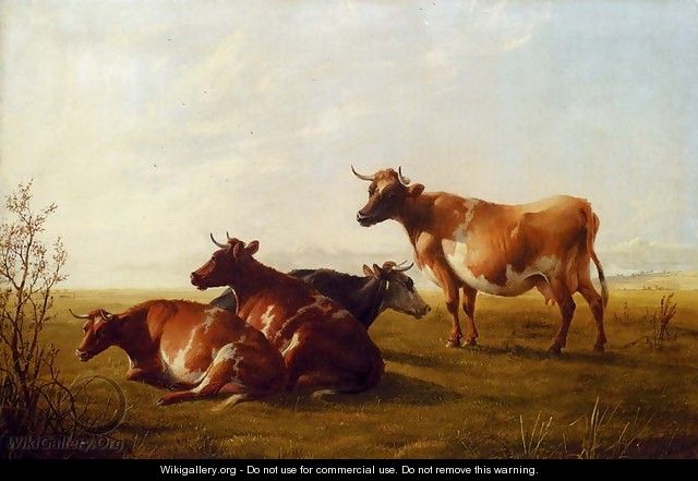 Cows In A Meadow - Thomas Sidney Cooper