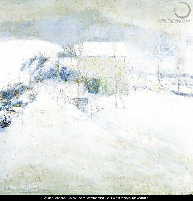 Snow Scene At Utica - John Henry Twachtman