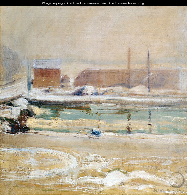 View From The Holley House Winter - John Henry Twachtman